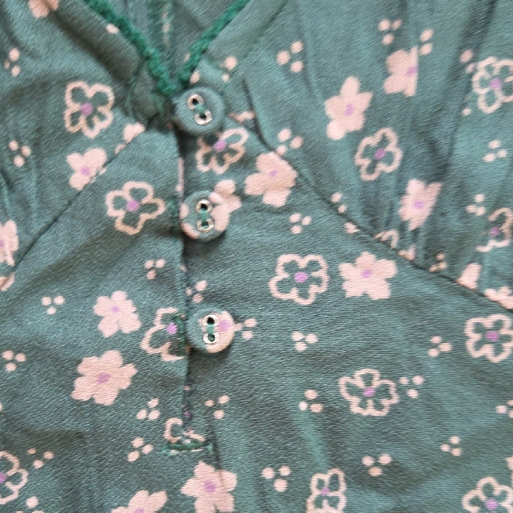 Billabong Bright Skies Midi Floral Green Dress - Picture 4 of 9